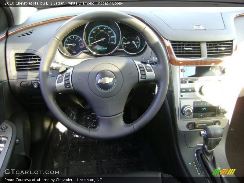 White Diamond Tricoat / Ebony 2010 Chevrolet Malibu LTZ Sedan