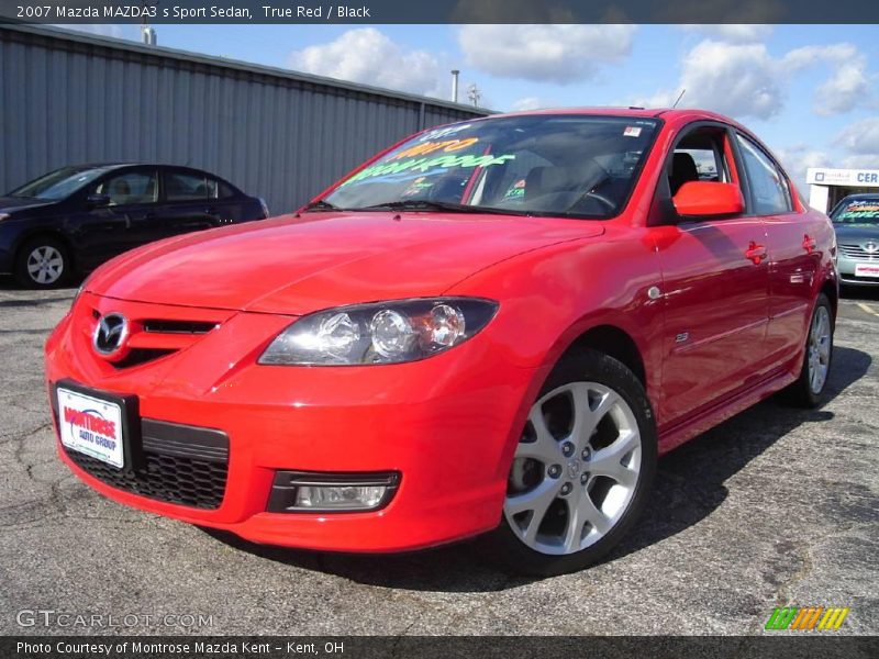 True Red / Black 2007 Mazda MAZDA3 s Sport Sedan