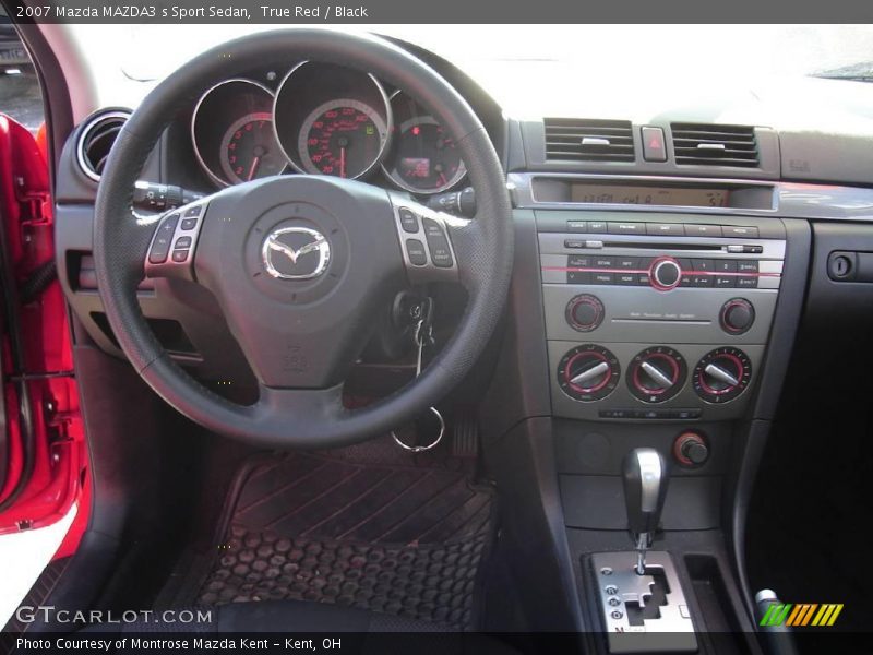 True Red / Black 2007 Mazda MAZDA3 s Sport Sedan