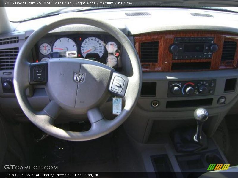 Bright White / Medium Slate Gray 2006 Dodge Ram 2500 SLT Mega Cab