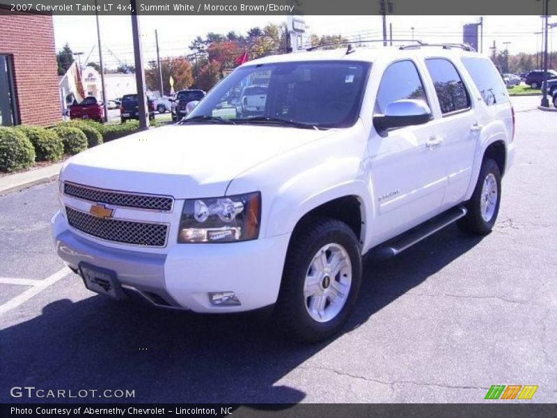 Summit White / Morocco Brown/Ebony 2007 Chevrolet Tahoe LT 4x4