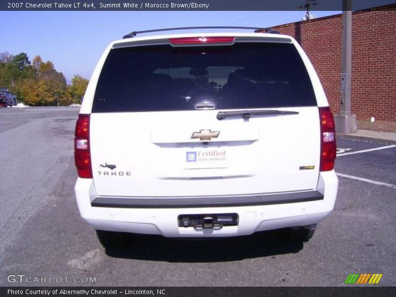 Summit White / Morocco Brown/Ebony 2007 Chevrolet Tahoe LT 4x4