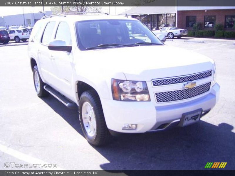 Summit White / Morocco Brown/Ebony 2007 Chevrolet Tahoe LT 4x4