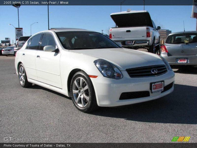 Ivory Pearl / Wheat 2005 Infiniti G 35 Sedan