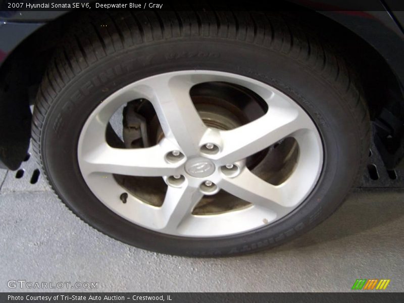 Deepwater Blue / Gray 2007 Hyundai Sonata SE V6