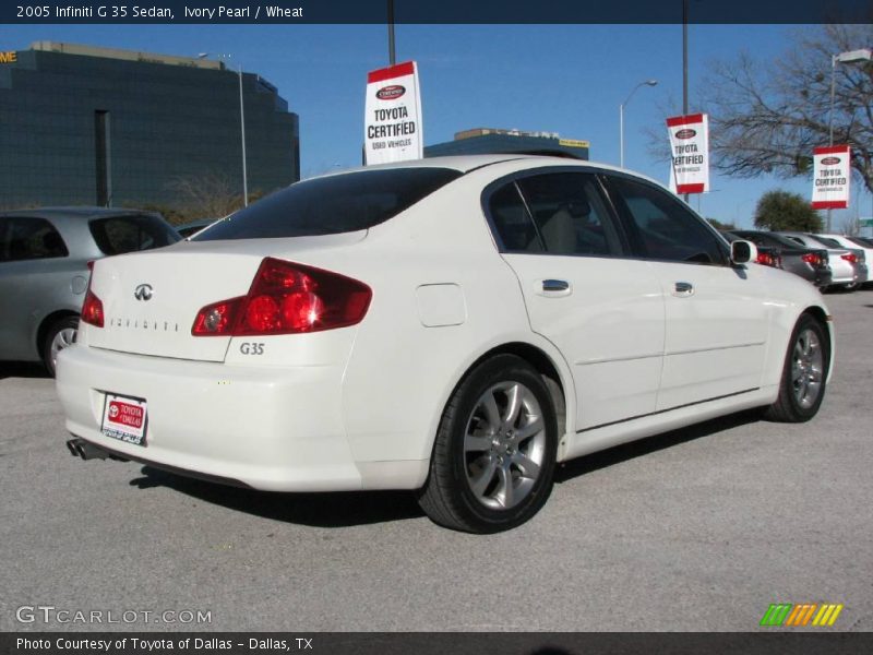 Ivory Pearl / Wheat 2005 Infiniti G 35 Sedan