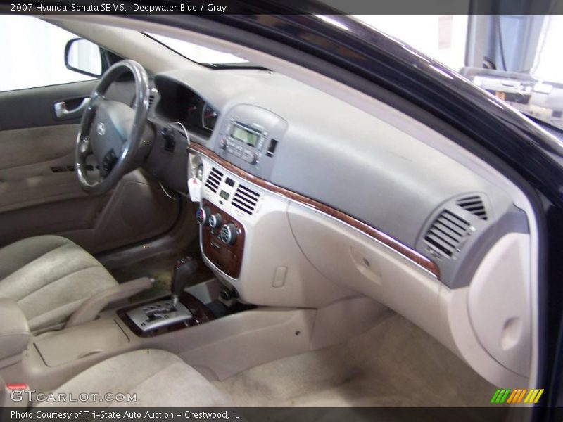 Deepwater Blue / Gray 2007 Hyundai Sonata SE V6