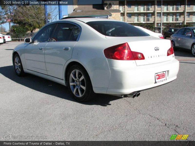 Ivory Pearl / Wheat 2005 Infiniti G 35 Sedan