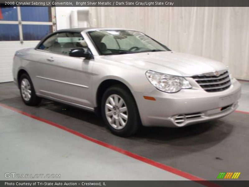 Bright Silver Metallic / Dark Slate Gray/Light Slate Gray 2008 Chrysler Sebring LX Convertible