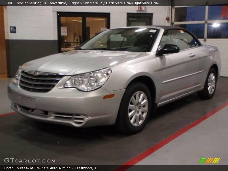 Bright Silver Metallic / Dark Slate Gray/Light Slate Gray 2008 Chrysler Sebring LX Convertible