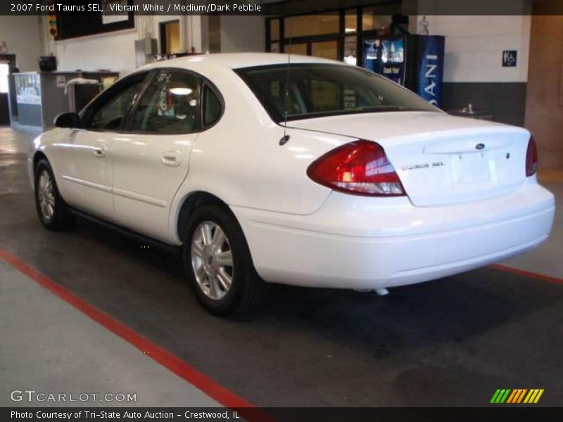 Vibrant White / Medium/Dark Pebble 2007 Ford Taurus SEL