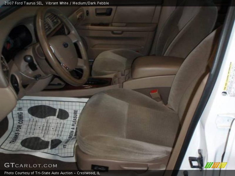 Vibrant White / Medium/Dark Pebble 2007 Ford Taurus SEL