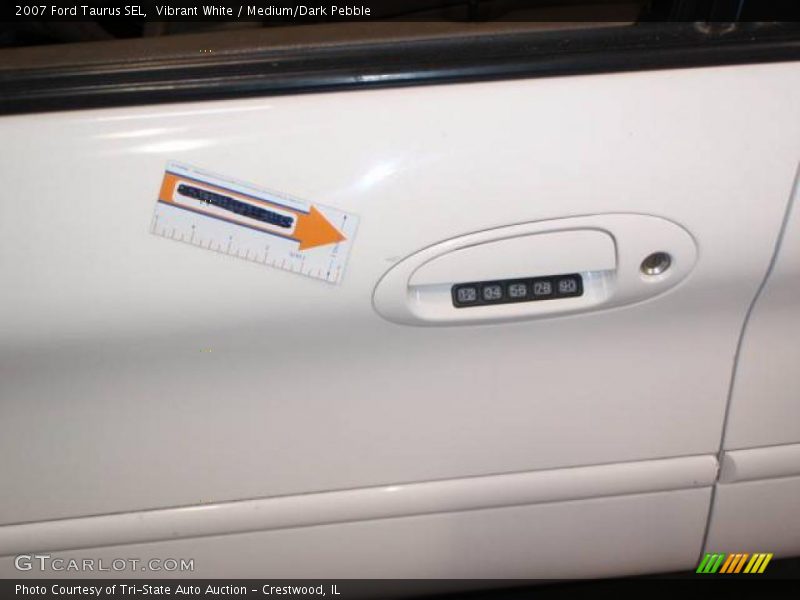 Vibrant White / Medium/Dark Pebble 2007 Ford Taurus SEL