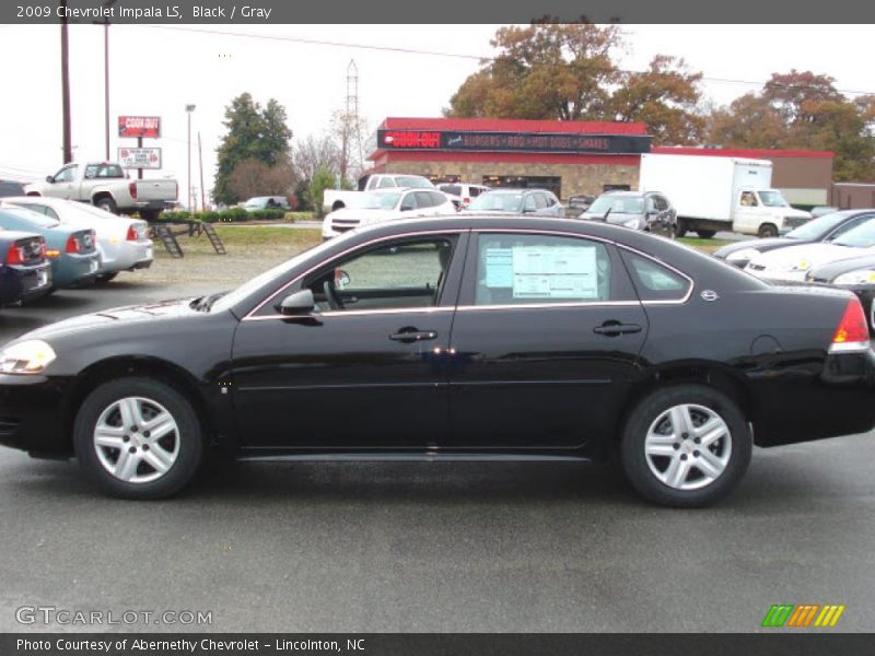 Black / Gray 2009 Chevrolet Impala LS