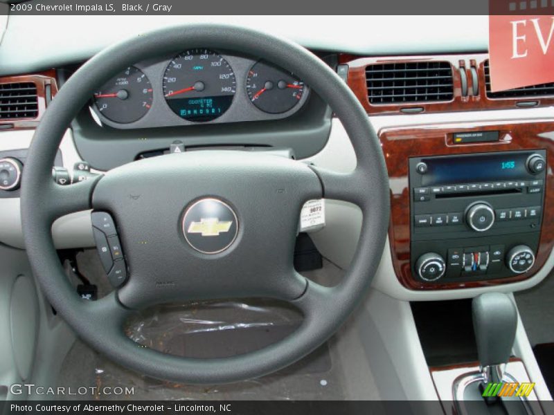 Black / Gray 2009 Chevrolet Impala LS