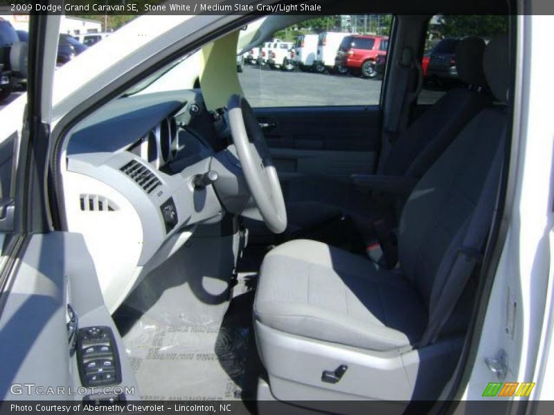 Stone White / Medium Slate Gray/Light Shale 2009 Dodge Grand Caravan SE