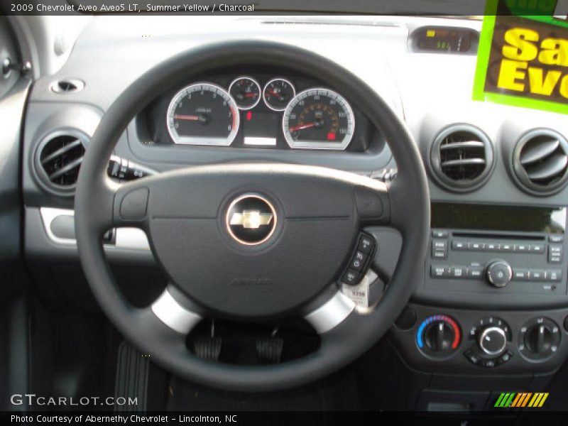 Summer Yellow / Charcoal 2009 Chevrolet Aveo Aveo5 LT
