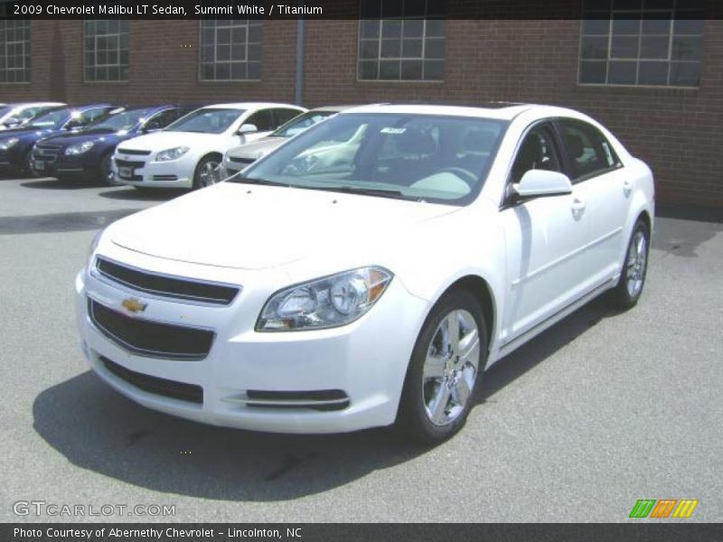 Summit White / Titanium 2009 Chevrolet Malibu LT Sedan