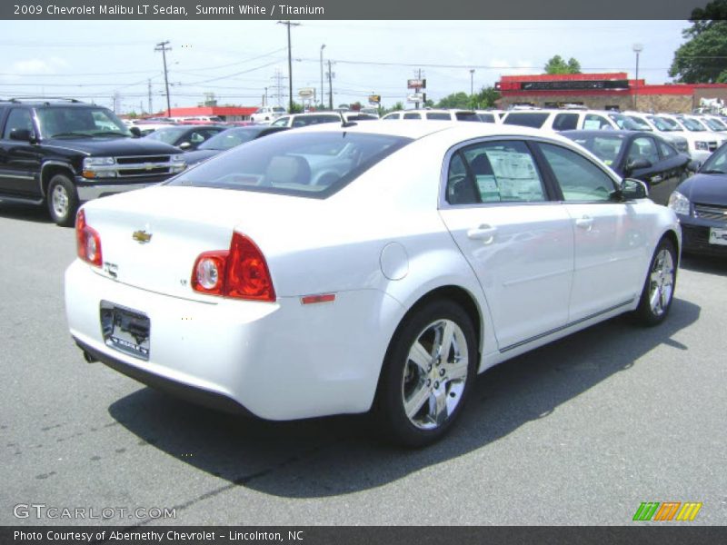 Summit White / Titanium 2009 Chevrolet Malibu LT Sedan