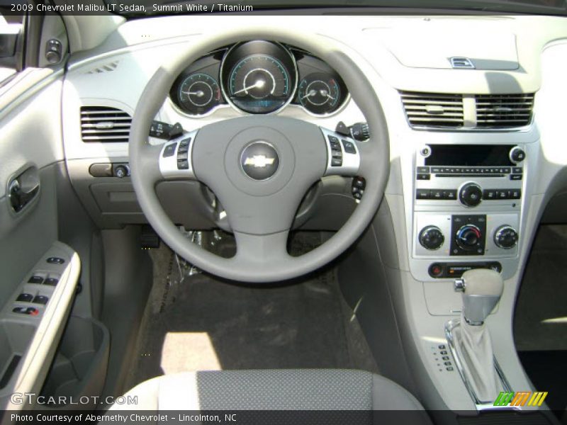 Summit White / Titanium 2009 Chevrolet Malibu LT Sedan