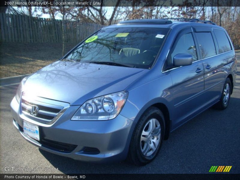 Ocean Mist Metallic / Gray 2007 Honda Odyssey EX-L