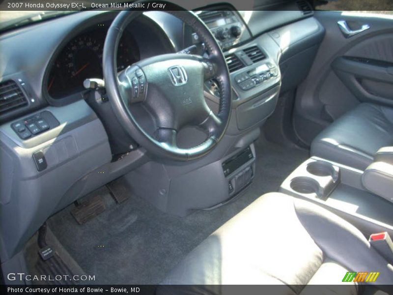 Ocean Mist Metallic / Gray 2007 Honda Odyssey EX-L