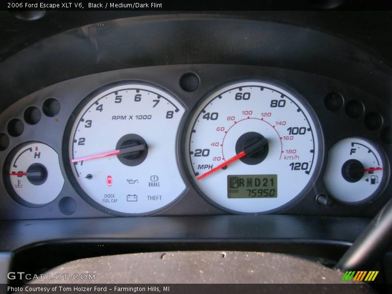 Black / Medium/Dark Flint 2006 Ford Escape XLT V6