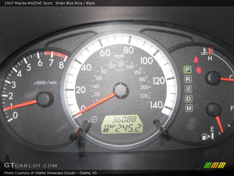 Strato Blue Mica / Black 2007 Mazda MAZDA5 Sport