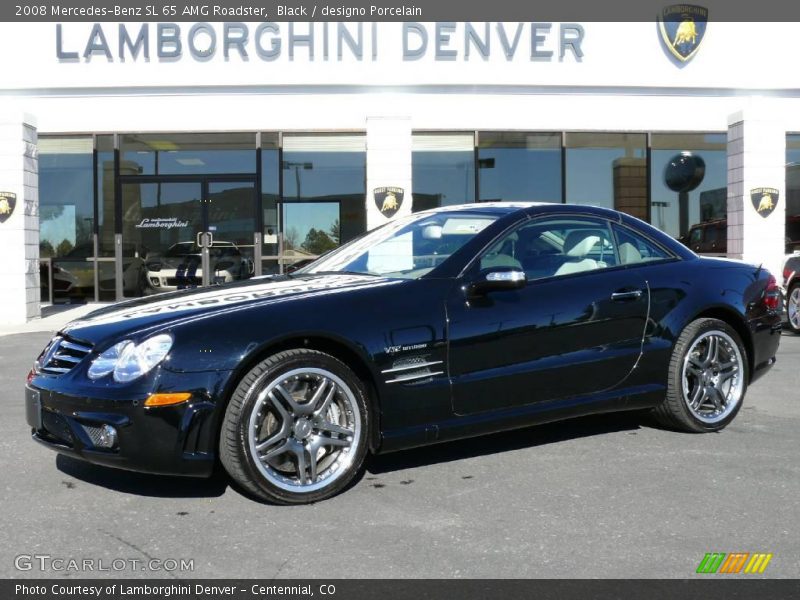 Black / designo Porcelain 2008 Mercedes-Benz SL 65 AMG Roadster