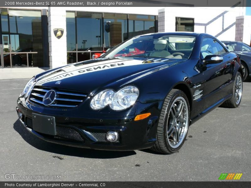 Black / designo Porcelain 2008 Mercedes-Benz SL 65 AMG Roadster