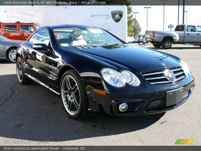 Black / designo Porcelain 2008 Mercedes-Benz SL 65 AMG Roadster