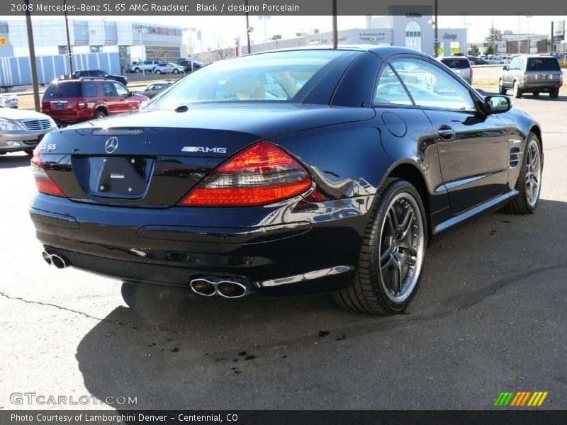 Black / designo Porcelain 2008 Mercedes-Benz SL 65 AMG Roadster