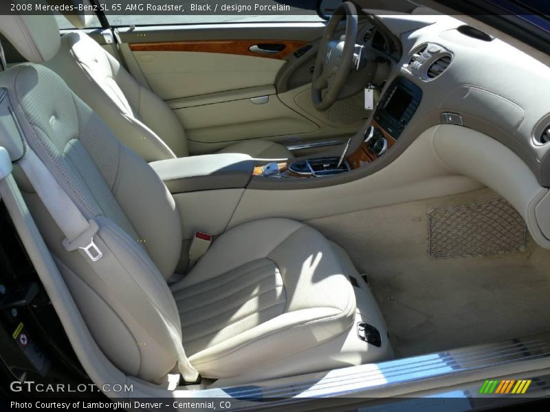 Black / designo Porcelain 2008 Mercedes-Benz SL 65 AMG Roadster