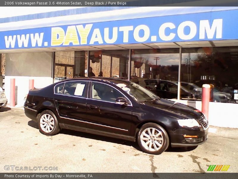 Deep Black / Pure Beige 2006 Volkswagen Passat 3.6 4Motion Sedan