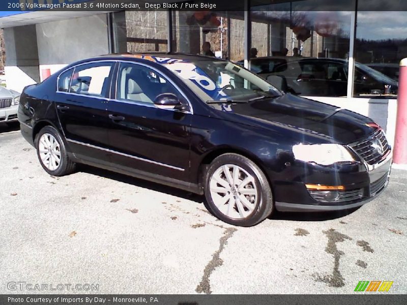 Deep Black / Pure Beige 2006 Volkswagen Passat 3.6 4Motion Sedan