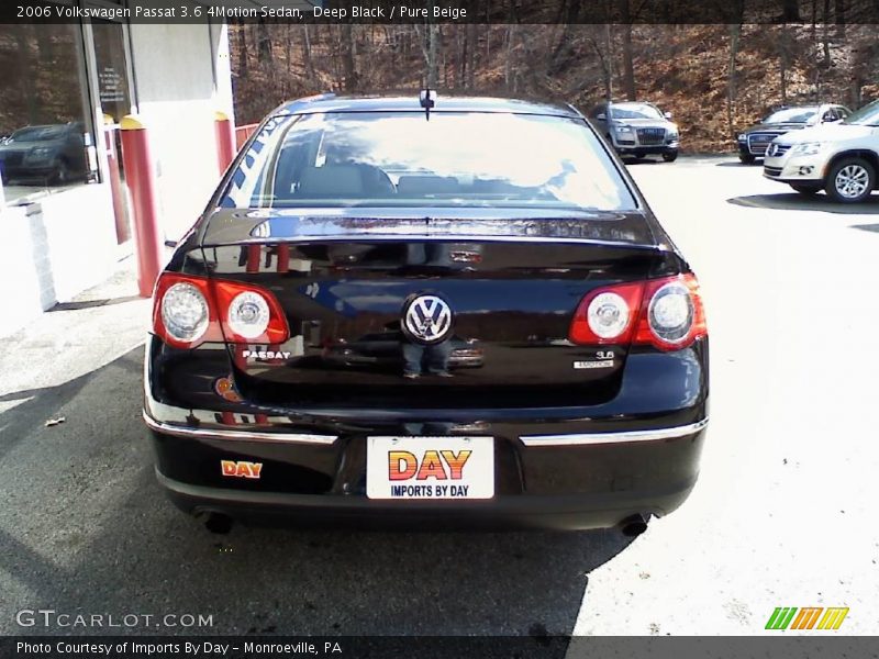 Deep Black / Pure Beige 2006 Volkswagen Passat 3.6 4Motion Sedan