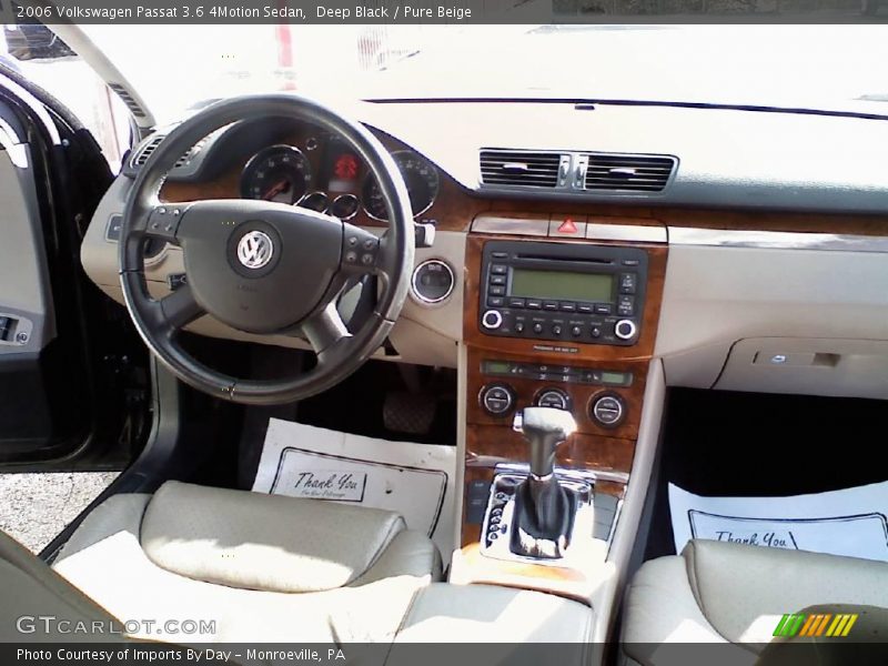 Deep Black / Pure Beige 2006 Volkswagen Passat 3.6 4Motion Sedan