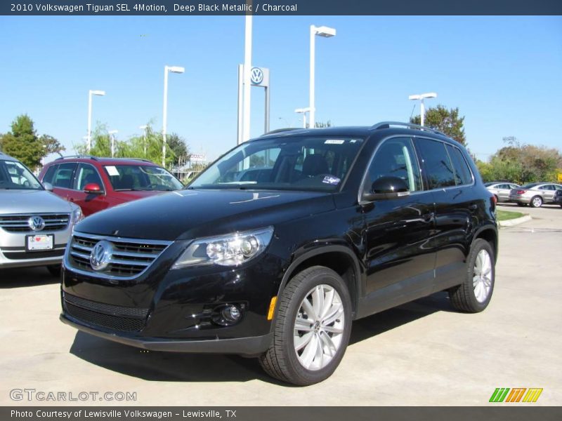 Deep Black Metallic / Charcoal 2010 Volkswagen Tiguan SEL 4Motion