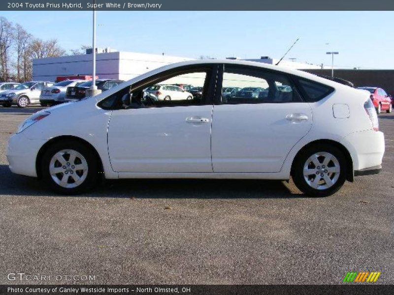 Super White / Brown/Ivory 2004 Toyota Prius Hybrid