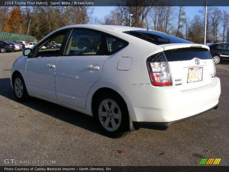 Super White / Brown/Ivory 2004 Toyota Prius Hybrid