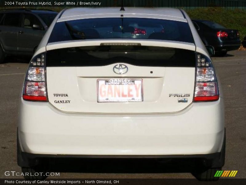Super White / Brown/Ivory 2004 Toyota Prius Hybrid