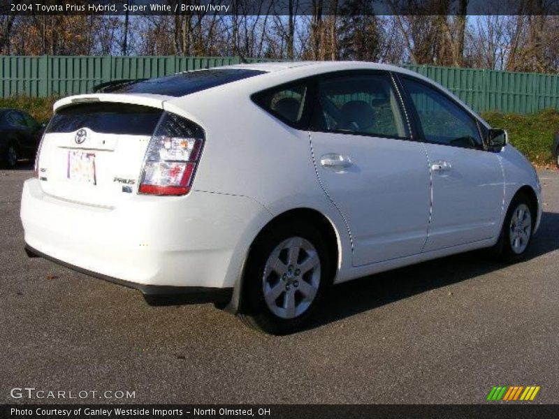 Super White / Brown/Ivory 2004 Toyota Prius Hybrid