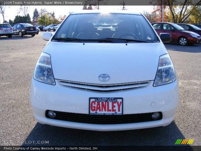 Super White / Brown/Ivory 2004 Toyota Prius Hybrid