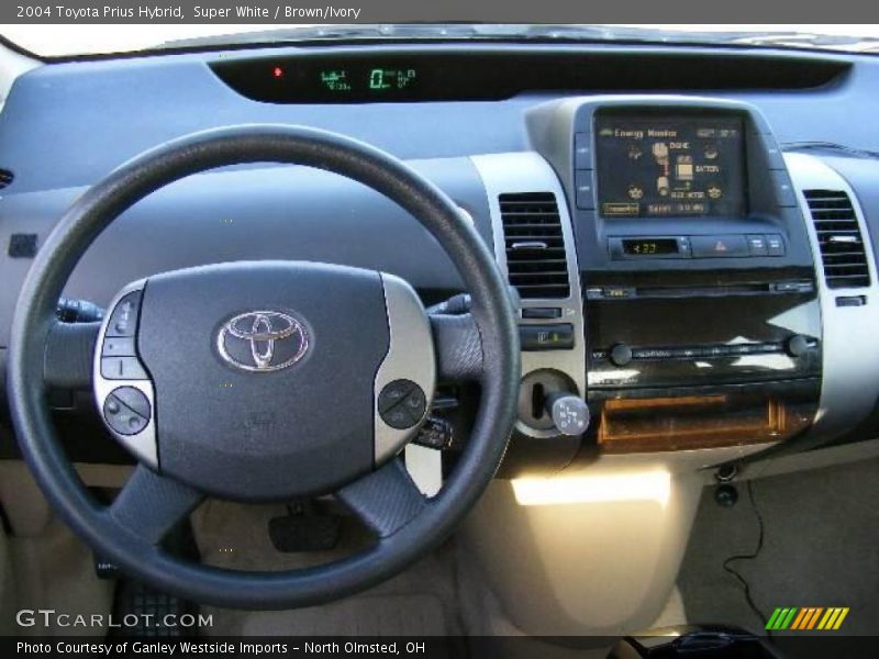 Super White / Brown/Ivory 2004 Toyota Prius Hybrid