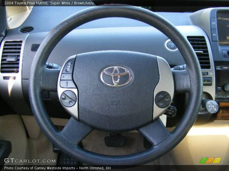 Super White / Brown/Ivory 2004 Toyota Prius Hybrid
