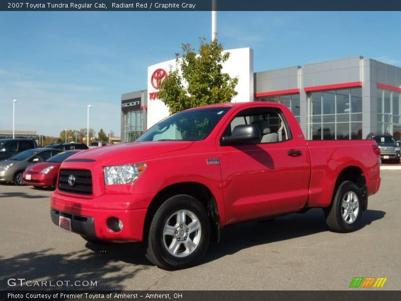 Radiant Red / Graphite Gray 2007 Toyota Tundra Regular Cab