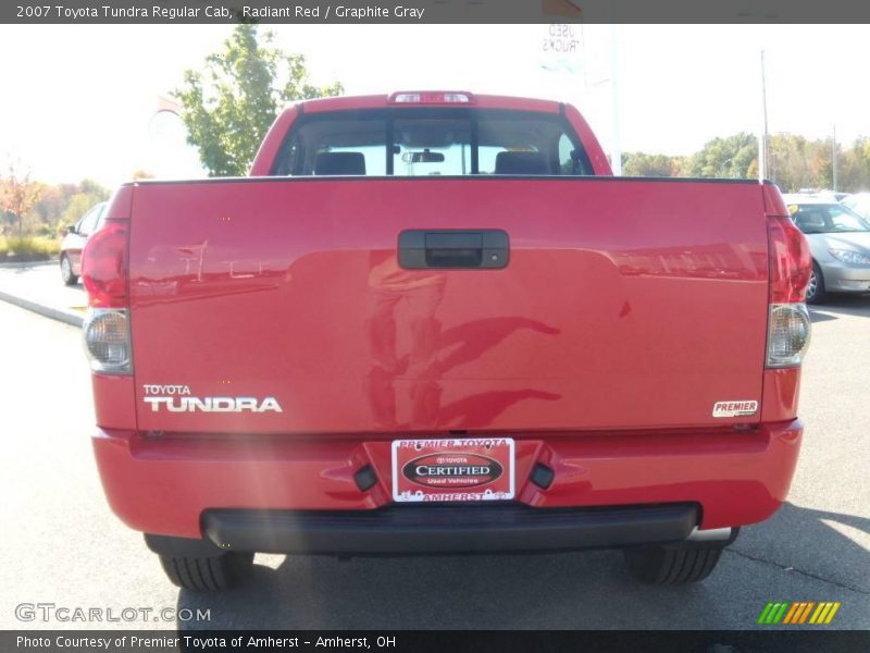 Radiant Red / Graphite Gray 2007 Toyota Tundra Regular Cab