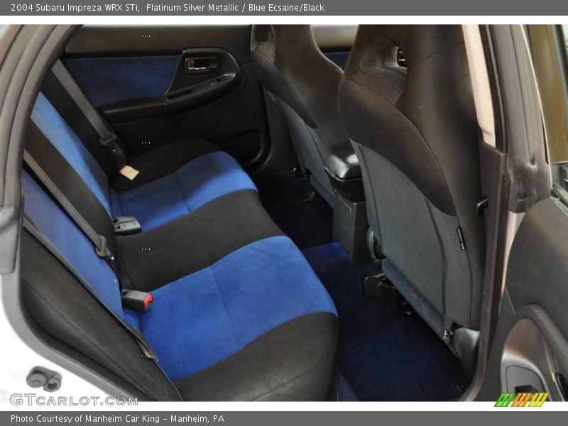 Platinum Silver Metallic / Blue Ecsaine/Black 2004 Subaru Impreza WRX STi