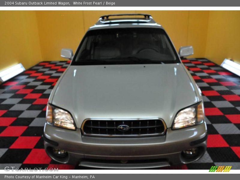 White Frost Pearl / Beige 2004 Subaru Outback Limited Wagon