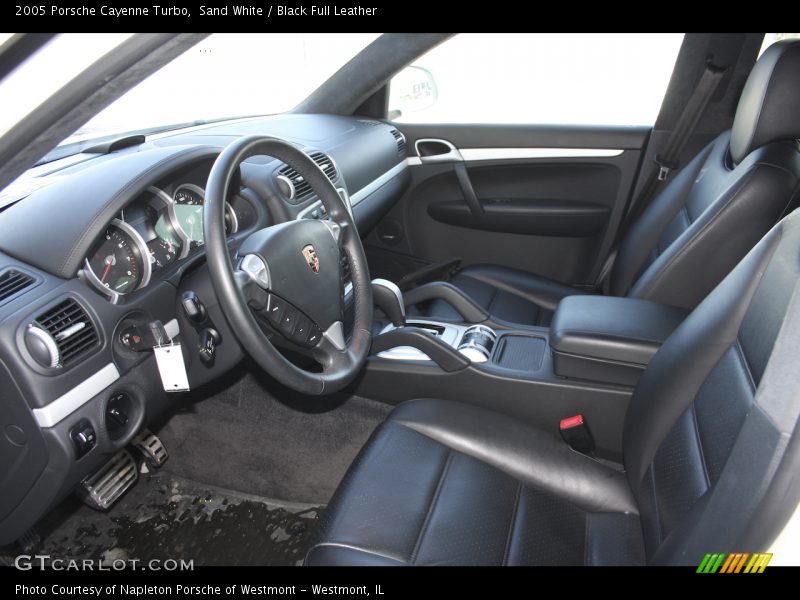 Sand White / Black Full Leather 2005 Porsche Cayenne Turbo